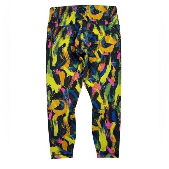 Lululemon Black Colorful Wunder Train High-Rise Tight 25" - Picture 5 of 8